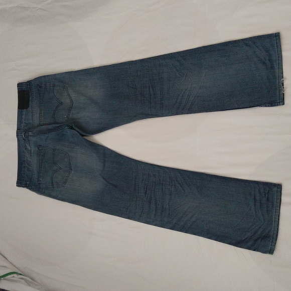 Levi's 597 men's casual low rise boot cut medium wash denim jeans sz 33×34 - Picture 6 of 16